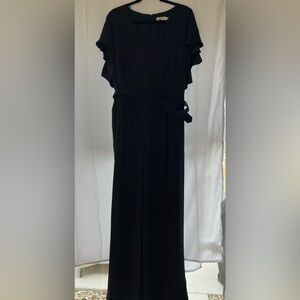 Elegant Navy Belted Jumpsuit